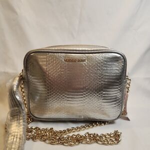 Victoria's Secret Metallic Silver Crossbody Bag